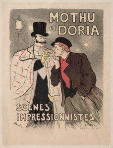 Mothu og Doria - impressionistiske scener, 1893. af Théophile Alexandre Steinlen