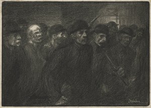 Arbejdere forlader fabrikken af Théophile Alexandre Steinlen