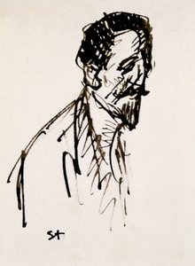 Portræt af Jehan Rictus, det 20. århundrede af Théophile Alexandre Steinlen