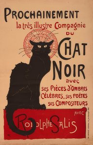Snart den meget berømte Compagnie du Chat Noir med Rodolphe Salis (2. Fassung). Frankrig, 1896, Imp. Charles Verneau, Paris af Théophile Alexandre Steinlen