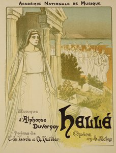 Gengivelse af en plakat, der reklamerer for operaen 