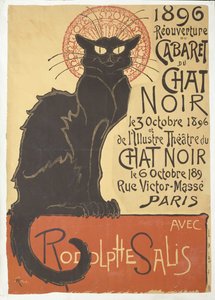 Genåbning af Cabaret du Chat Noir, 1896. af Théophile Alexandre Steinlen