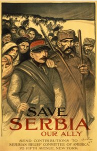 Red Serbien vores allierede, Send bidrag til Serbian Relief Committee of America, pub. Frankrig, 1916