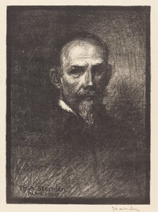 Selvportræt (Steinlen forfra, hovedet lige) af Théophile Alexandre Steinlen