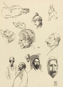 Studier af figurer og hoveder af Théophile Alexandre Steinlen