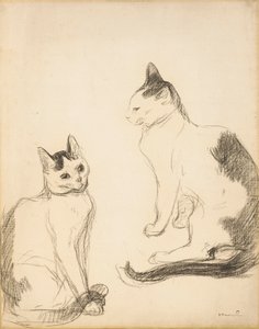 De to katte; De to katte af Théophile Alexandre Steinlen