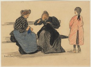 Tre figurer af Théophile Alexandre Steinlen