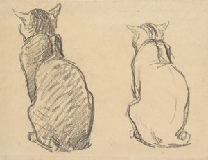 To undersøgelser af en kat, begyndelsen af det 20. århundrede af Théophile Alexandre Steinlen