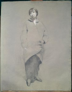 Ung kvinde i frakke af Théophile Alexandre Steinlen