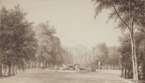 Mellem Villa Reale (nu Villa Nazionale) i Napoli