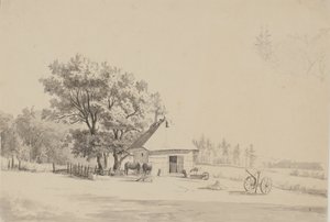 Landskab med en smedje