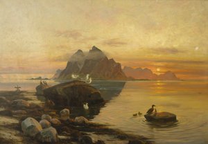 Fugleliv (olie på lærred)