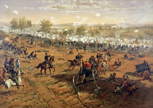 Slaget ved Gettysburg af Thure de (after) Thulstrup