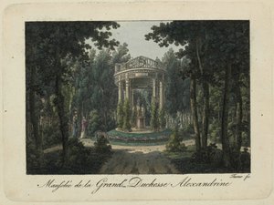 Monumentet til storhertuginde Alexandra Pavlovna i Pavlovsk, 1810