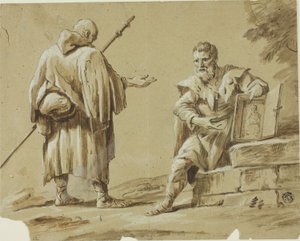To pilgrimme med bærbar helligdom af Tiberius Dominikus Wocher