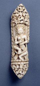 Udskåret Daikini, del af et knogleforklæde brugt i tantriske ceremonier, tibetansk, 1700-tallet (menneskeknogle)