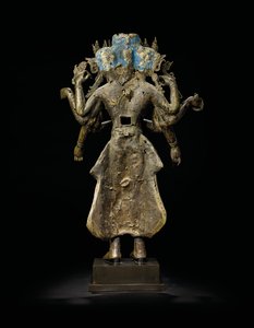 Ekadashalokeshvara-statuen af Tibetan School