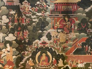 Scener af Buddha Shakyamunis liv af Tibetan School