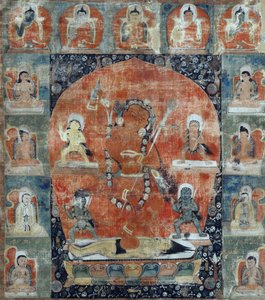 Tibetansk kultur: Samvara Mandala (Detalje). Thangka af Tibetan School