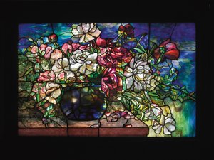 A "Peony" window from the Darius Goff House, Pawtucket, Rhode Island, c.1893dani