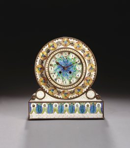 Favrile mosaik kaminur (glas og bronze) af Tiffany and Company