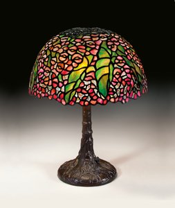 Pony Begonia bordlampe, ca. 1910 (blyet glas og bronze)
