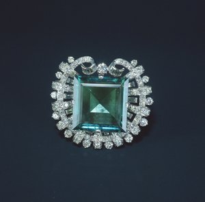 Hooker Emerald, 1950 (smaragd og diamanter sat i platin) af Tiffany und Company