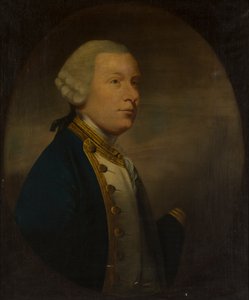 Halv-længde portræt af admiral Robert Duff af Fetteresso (olie på lærred) af Tilly (manner of) Kettle