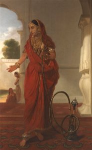 En kvinde ved domstolen i Faizabad, Indien