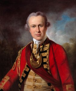 Uidentificeret officer fra et kongeligt fodregiment, ca. 1760 (olie på lærred)