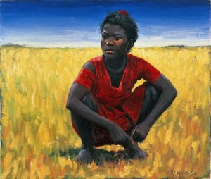 Pige i rødt, 1992 af Tilly Willis