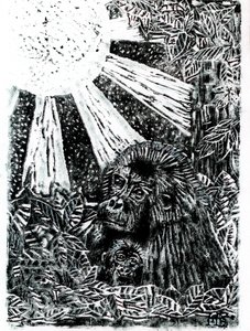 Jungle-gorillafamilien