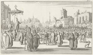 Pave Urban II prædiker det første korstog, 1683 af Timotheus Ten Hoorn