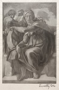 Gamle italienske mestre: The Delphian Sibyl, 1890. af Timothy Cole