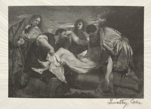 Old Italian Masters: The Entombment, 1889. af Timothy Cole