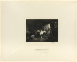 Staldinteriør, fra Old English Masters af Timothy Cole