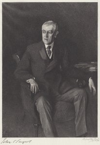 Woodrow Wilson af Timothy Cole after John Singer Sargent