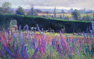 Hoeing Against the Hedge, 1991 af Timothy Easton