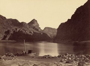 Black Cañon, Colorado River, fra lejr 8, set ovenfra af Timothy H. OSullivan