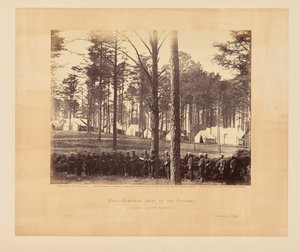Hovedkvarter for Potomac-hæren, Brandy Station, Virginia af Timothy H. OSullivan