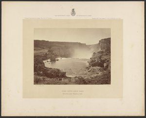 Snake River Cañon, Idaho, udsigt fra over Shoshone Falls af Timothy H. OSullivan