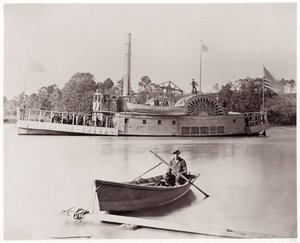 U.S. Gunboat, 1861-65 (albumin sølvtryk fra glasnegativ)