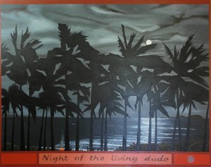 Night of the living dude, 2012, olie på lærred af Timothy Nathan Joel