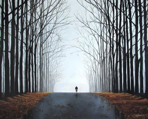 Morgencykel (akryl på lærred), 2016 af Tina Palmer