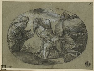 Jonah kastet op af hvalen af Tintoretto