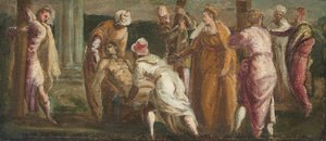 Saint Helen tester det sande kors af Tintoretto