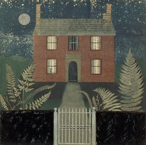 Hus om natten (collage) af Tirzah Ravilious