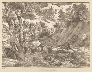Landskab med Sankt Jerome af Titiaan
