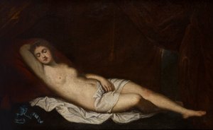 Sovende Venus, ca. 1510-76 (olie på lærred)