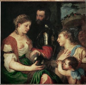 Ægteskabsallegori, der fejlagtigt siges at være af Alphonse d